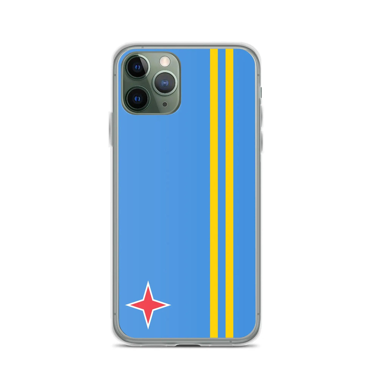 Coque iphone drapeau aruba souple antichoc transparente