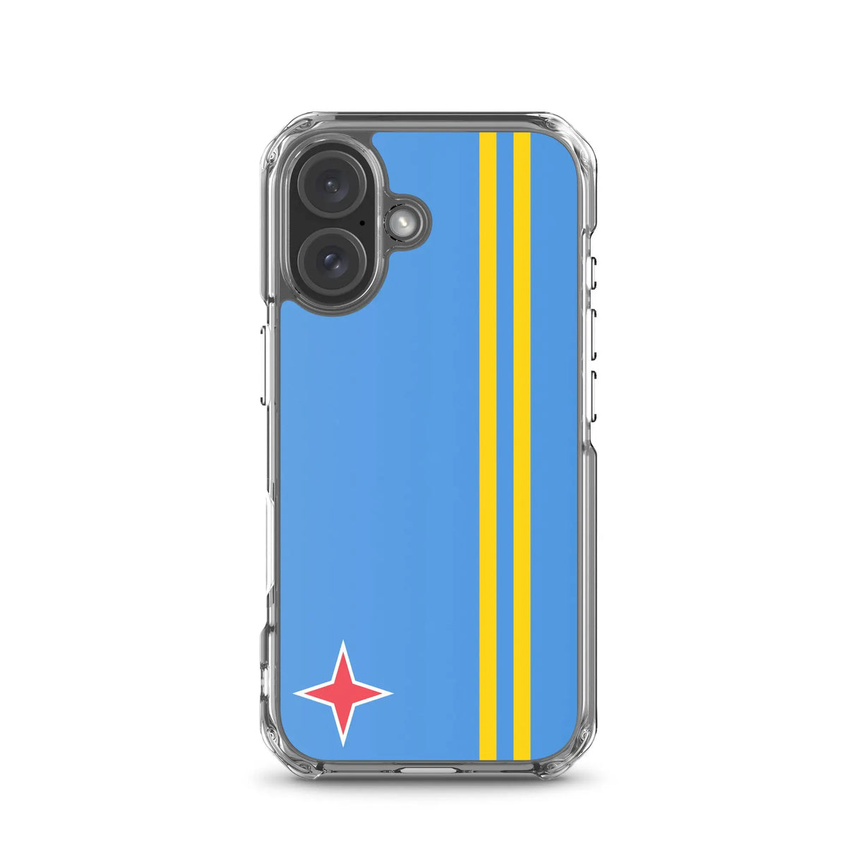 Coque iphone drapeau aruba souple antichoc transparente