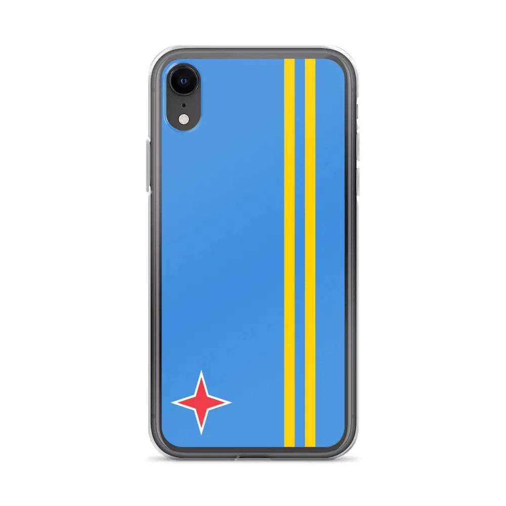 Coque iphone drapeau aruba souple antichoc transparente