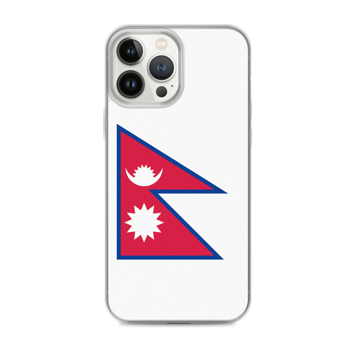 Coque iphone drapeau népal souple antichoc transparente
