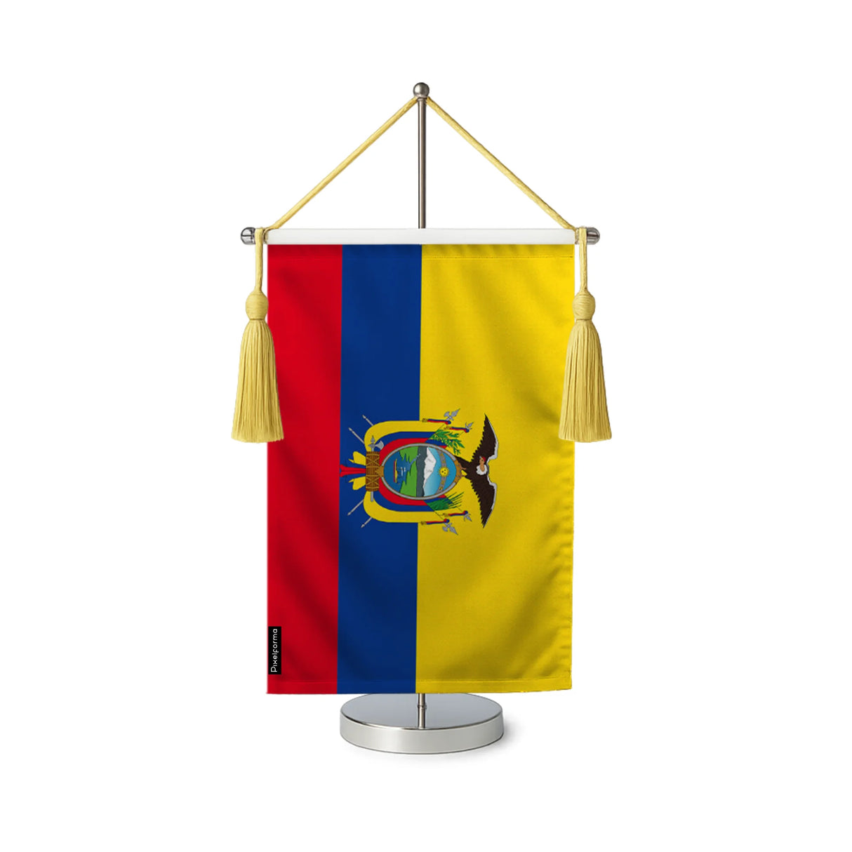 Fanion table drapeau équateur en polyester