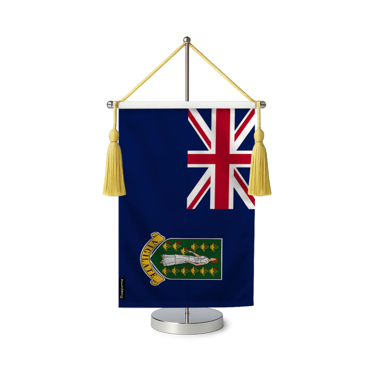 Fanion table drapeau îles vierges britanniques en polyester