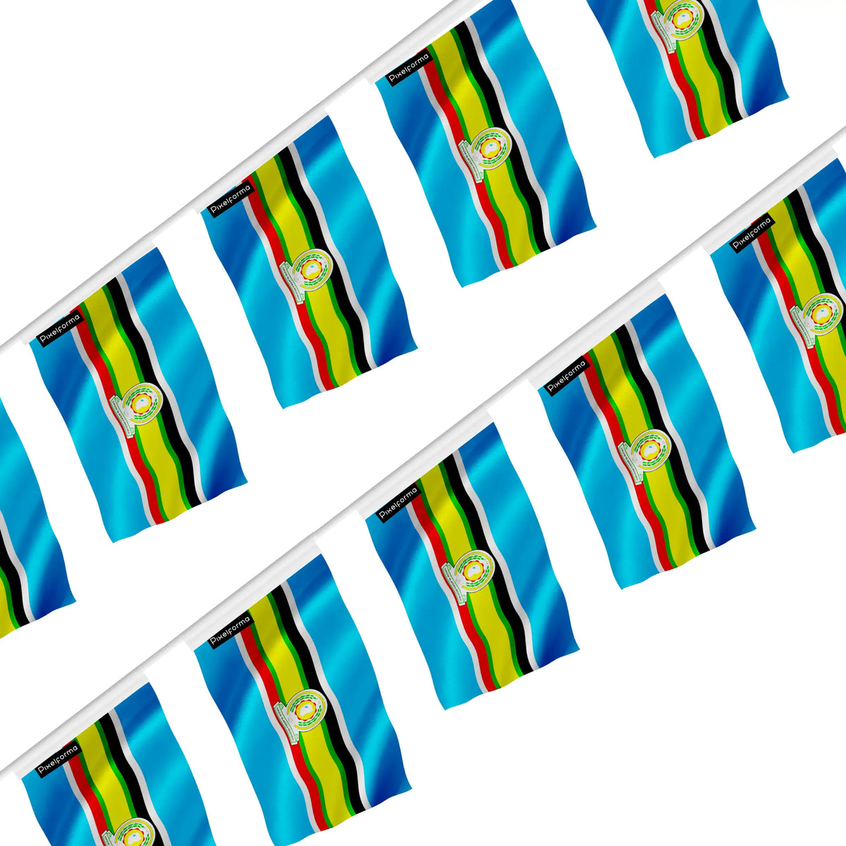 Guirlande drapeau communauté d’afrique polyester à accrocher