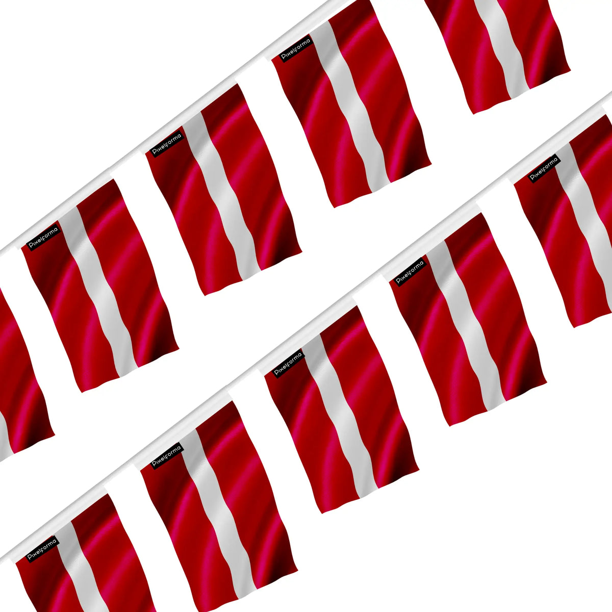 Guirlande drapeau lettonie polyester à accrocher festivités