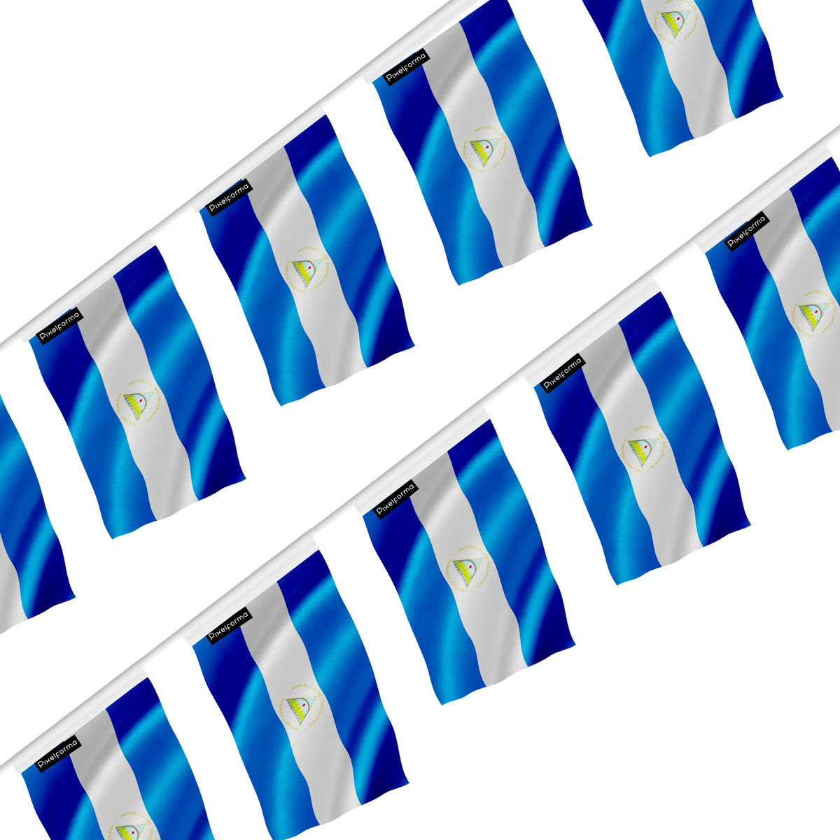 Guirlande drapeau nicaragua en polyester à accrocher