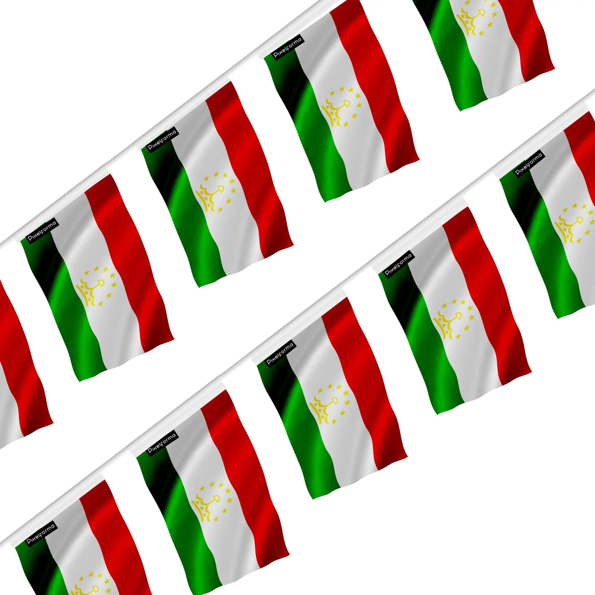 Guirlande drapeau tadjikistan polyester à suspendre