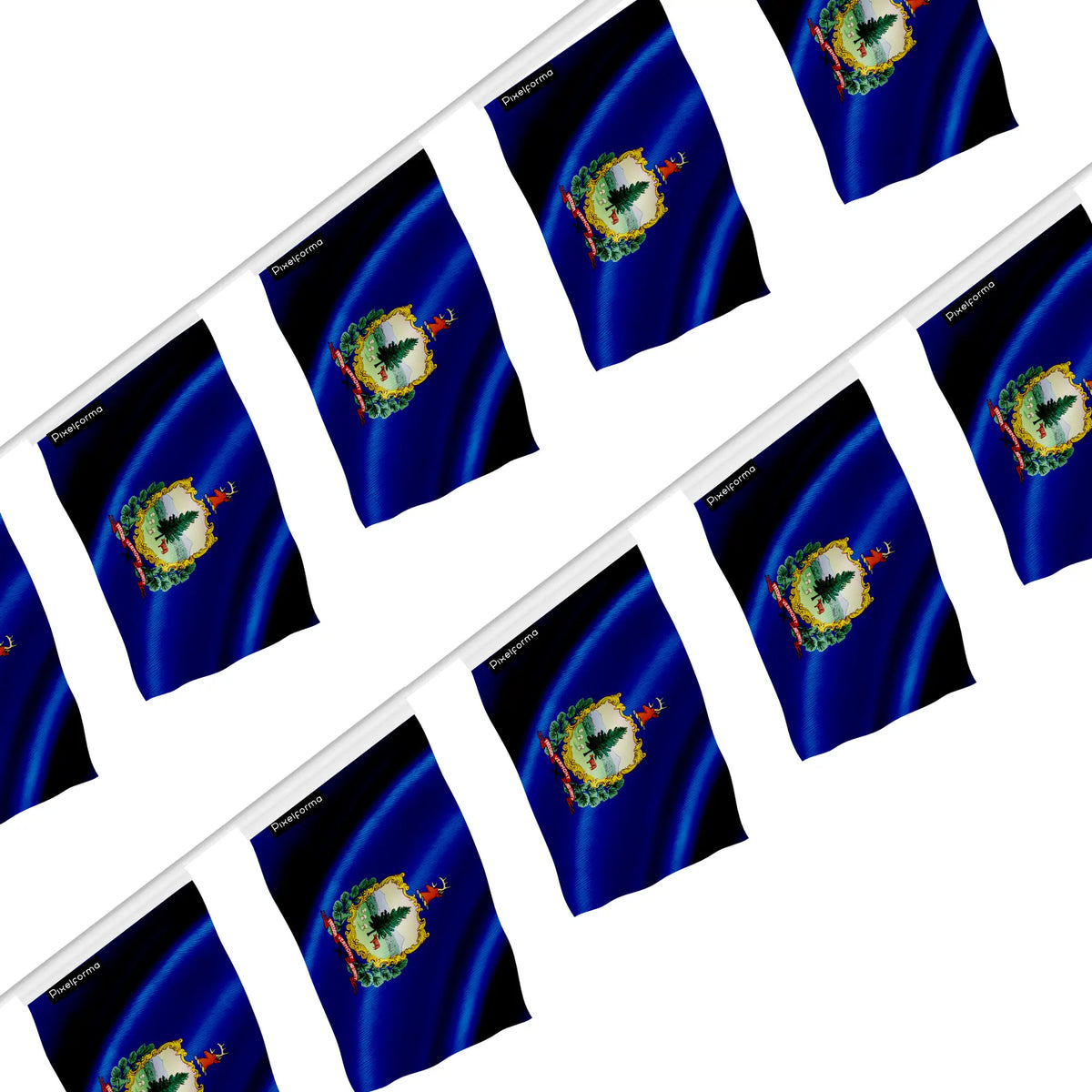 Guirlande drapeau vermont en polyester résistant à accrocher