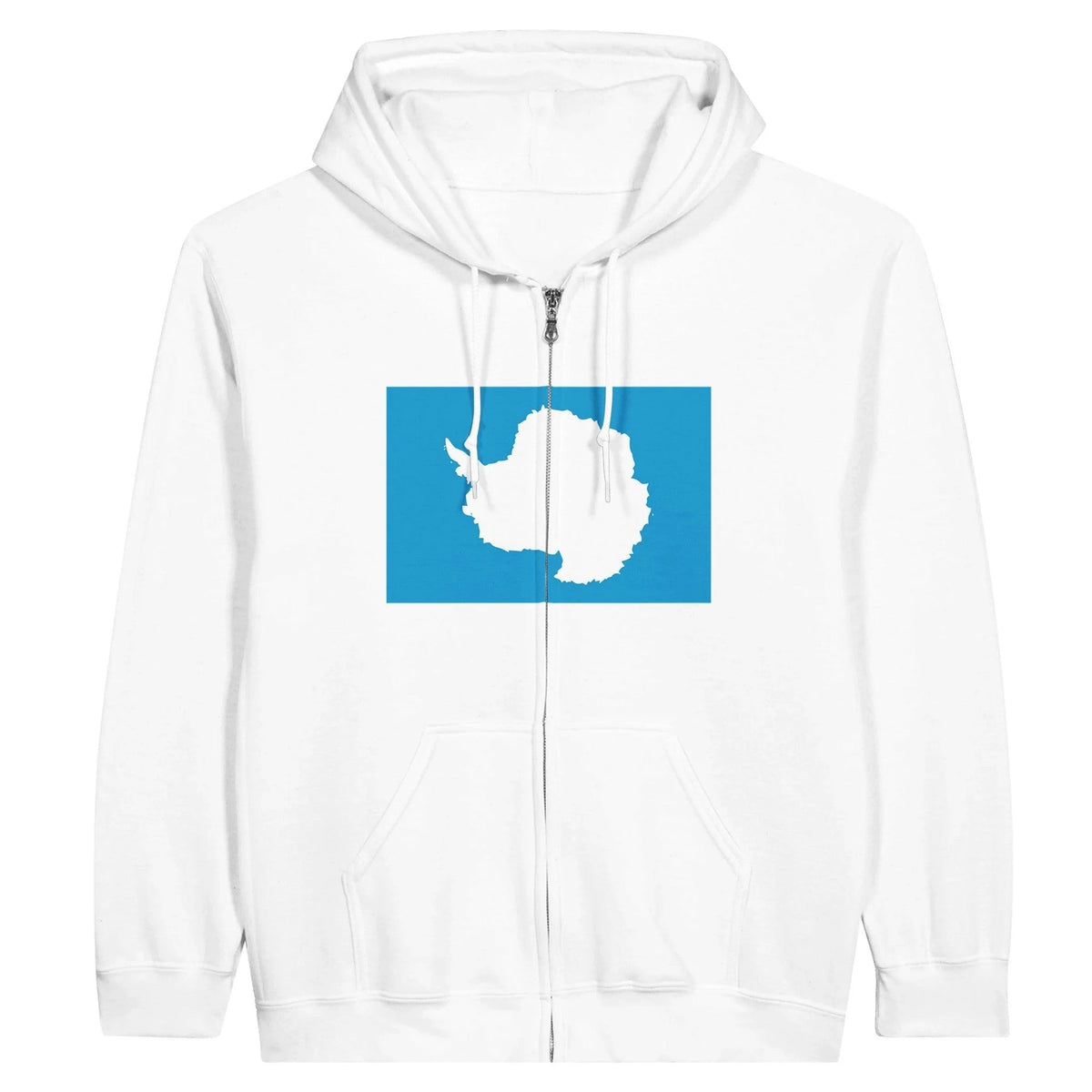 Sweat à capuche antarctique coton mélangé fermeture éclair