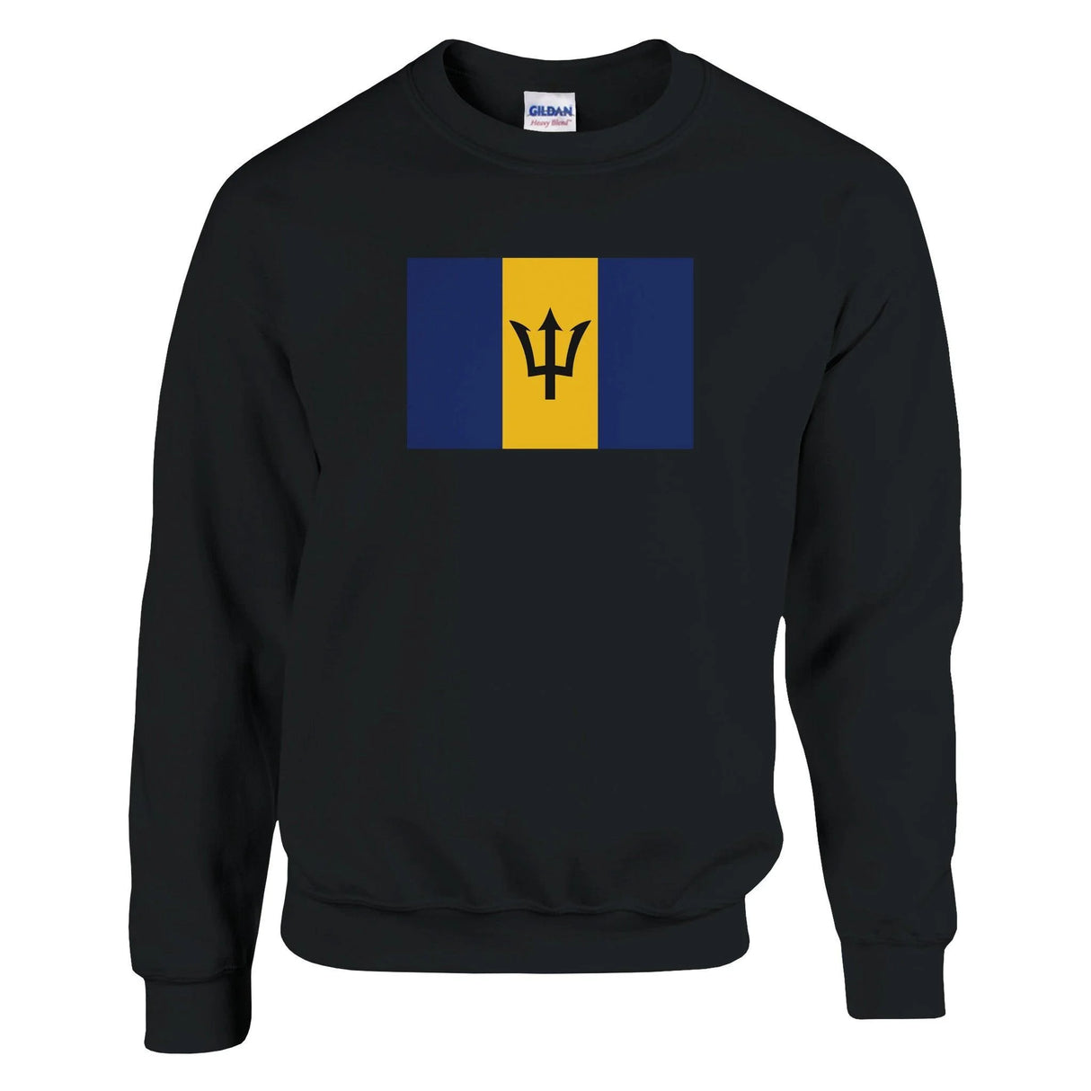 Sweat-shirt drapeau barbade coton mélangé broderie