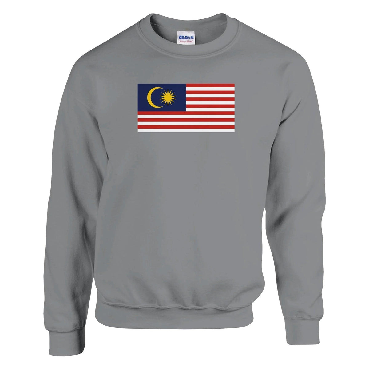 Sweat-shirt drapeau malaisie coton mélangé brodé doux