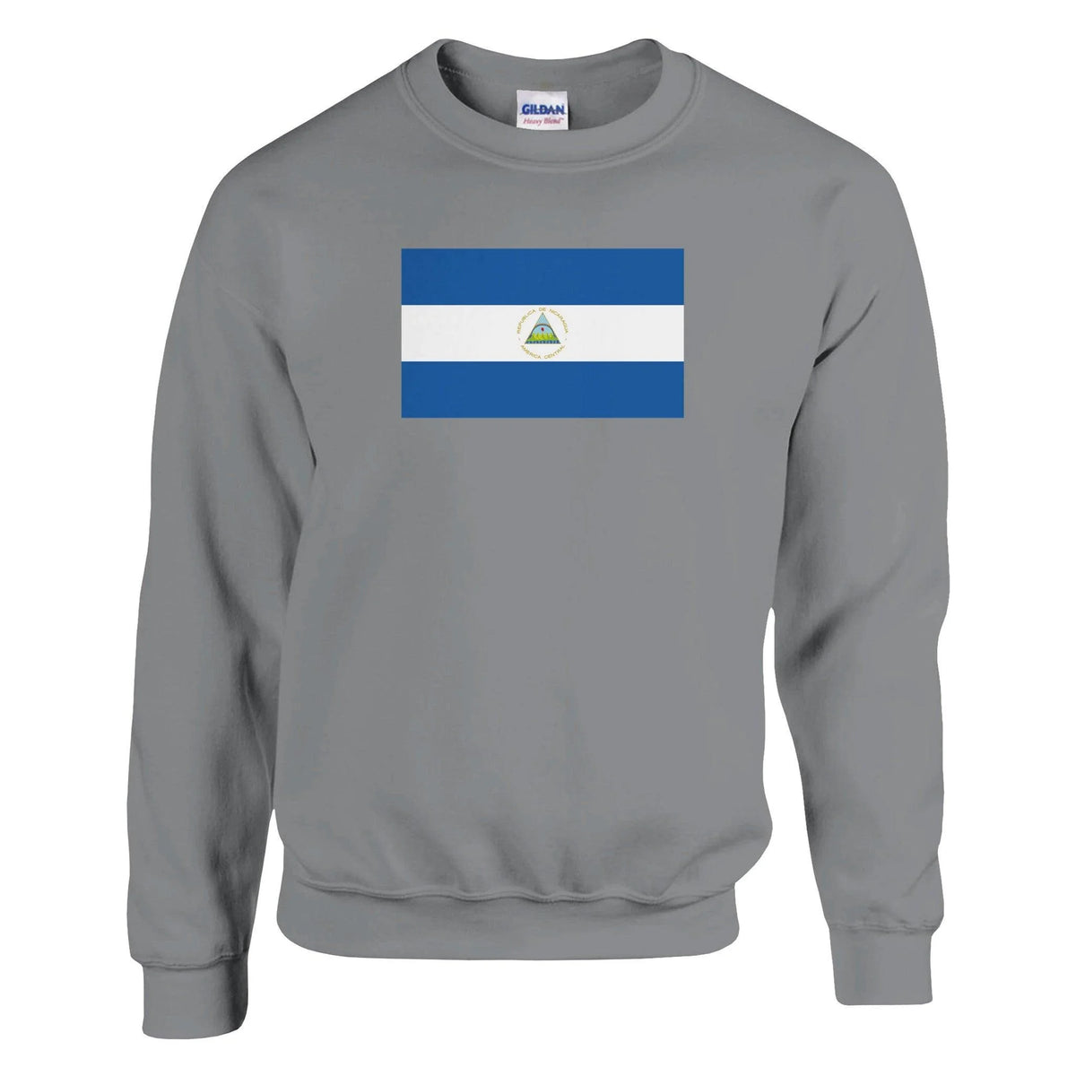 Sweat-shirt drapeau nicaragua coton mélangé broderie douce