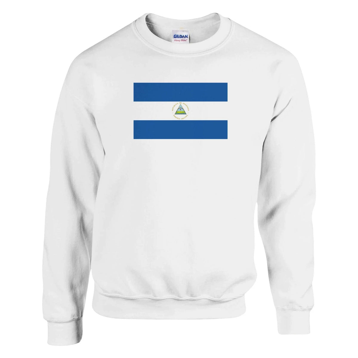 Sweat-shirt drapeau nicaragua coton mélangé broderie douce