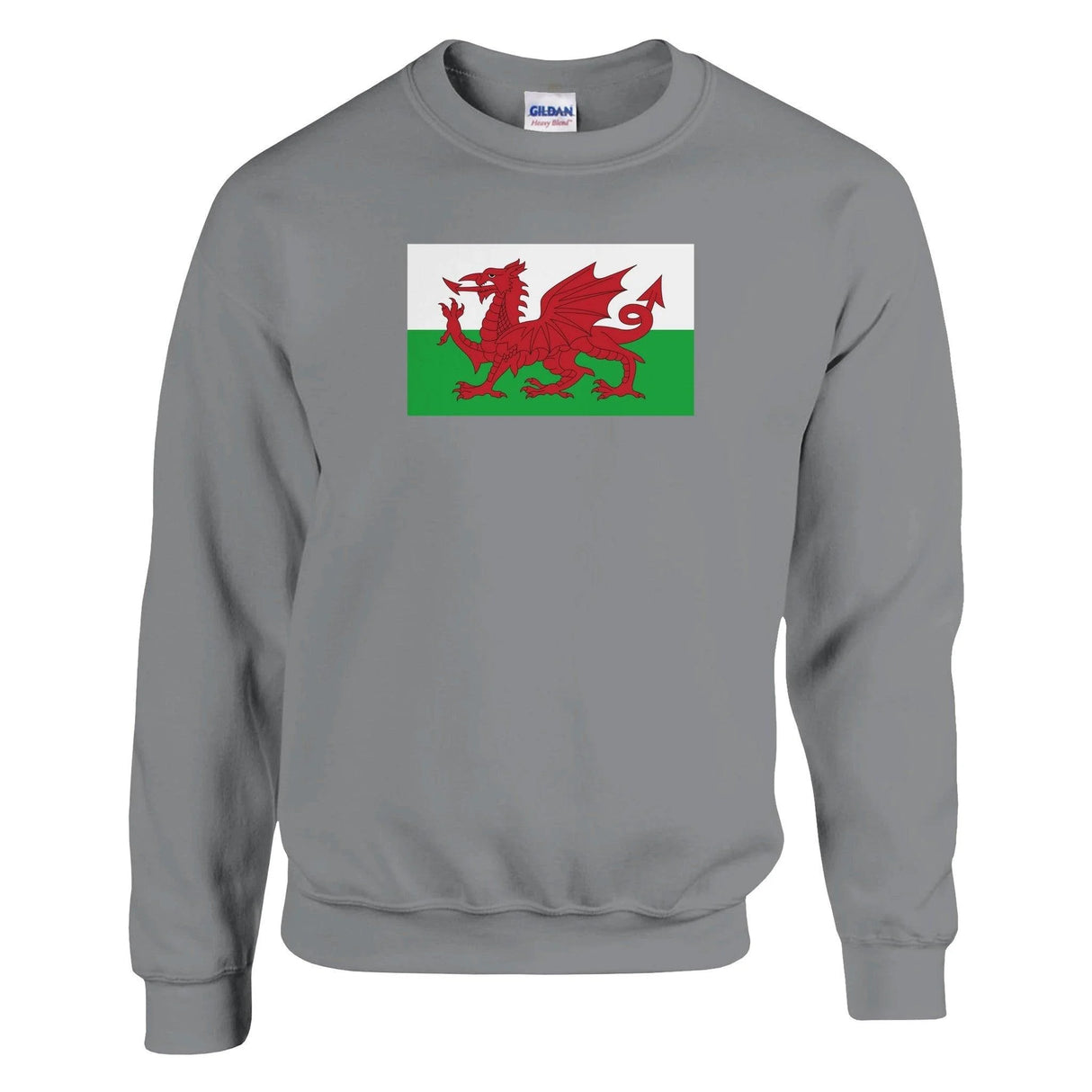 Sweat-shirt drapeau pays de galles coton mélangé brodé