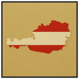 Cadre drapeau autriche affiche encadrée bois décoratif