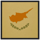 Cadre drapeau chypre bois décoratif affiche encadrée