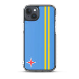 Coque iphone drapeau aruba souple antichoc transparente