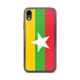 Coque iphone drapeau birmanie souple transparente antichoc
