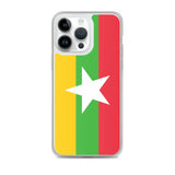 Coque iphone drapeau birmanie souple transparente antichoc