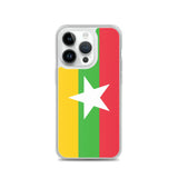 Coque iphone drapeau birmanie souple transparente antichoc