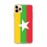 Coque iphone drapeau birmanie souple transparente antichoc