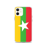 Coque iphone drapeau birmanie souple transparente antichoc