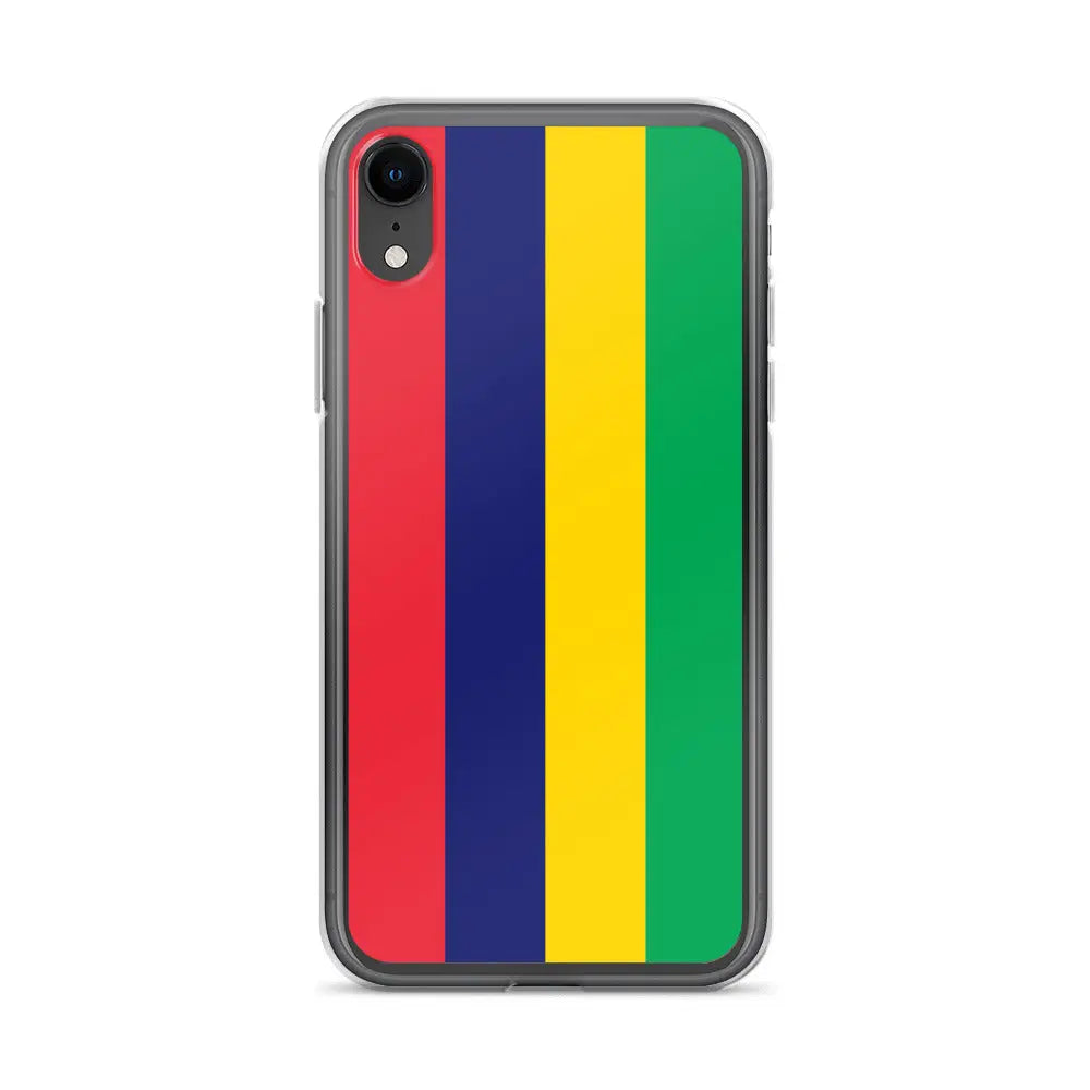 Coque iphone drapeau île maurice souple antichoc transparente