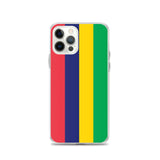 Coque iphone drapeau île maurice souple antichoc transparente
