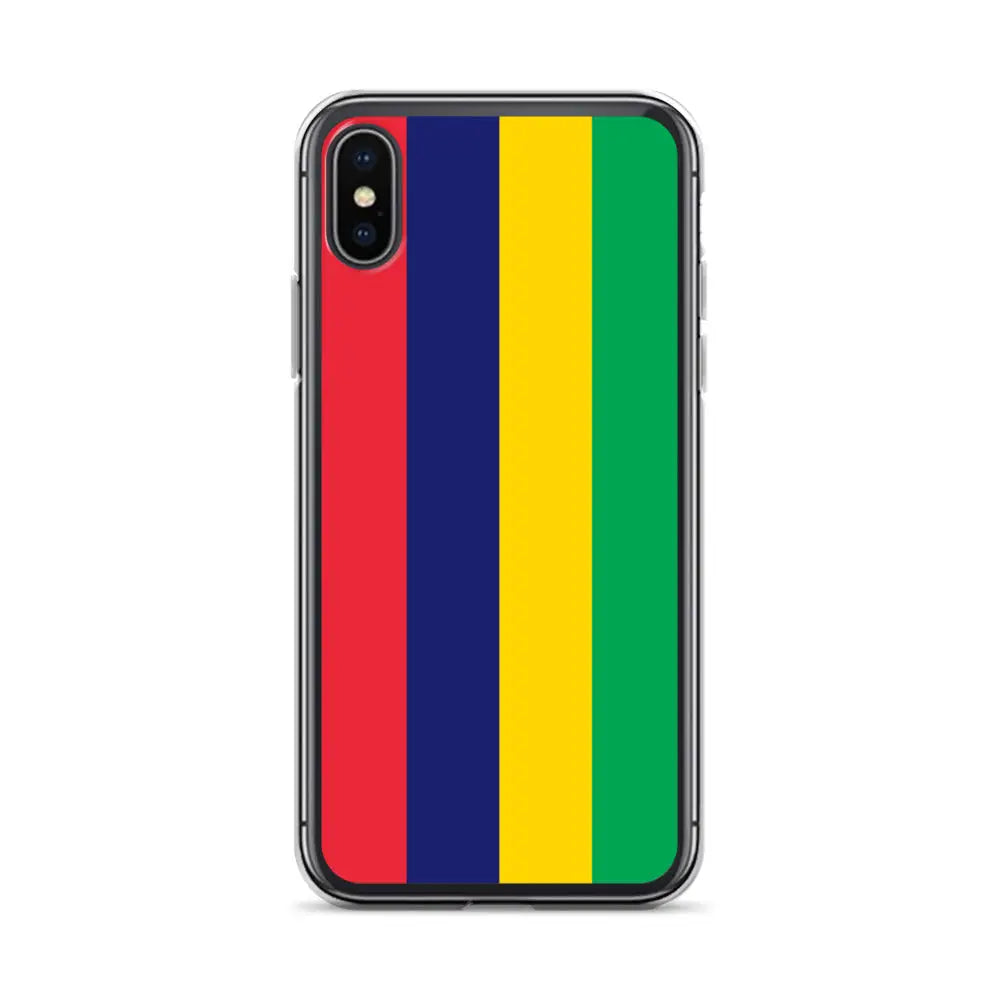 Coque iphone drapeau île maurice souple antichoc transparente
