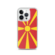 Coque iphone drapeau macédoine du nord souple antichoc