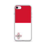 Coque iphone drapeau malte souple antichoc transparente