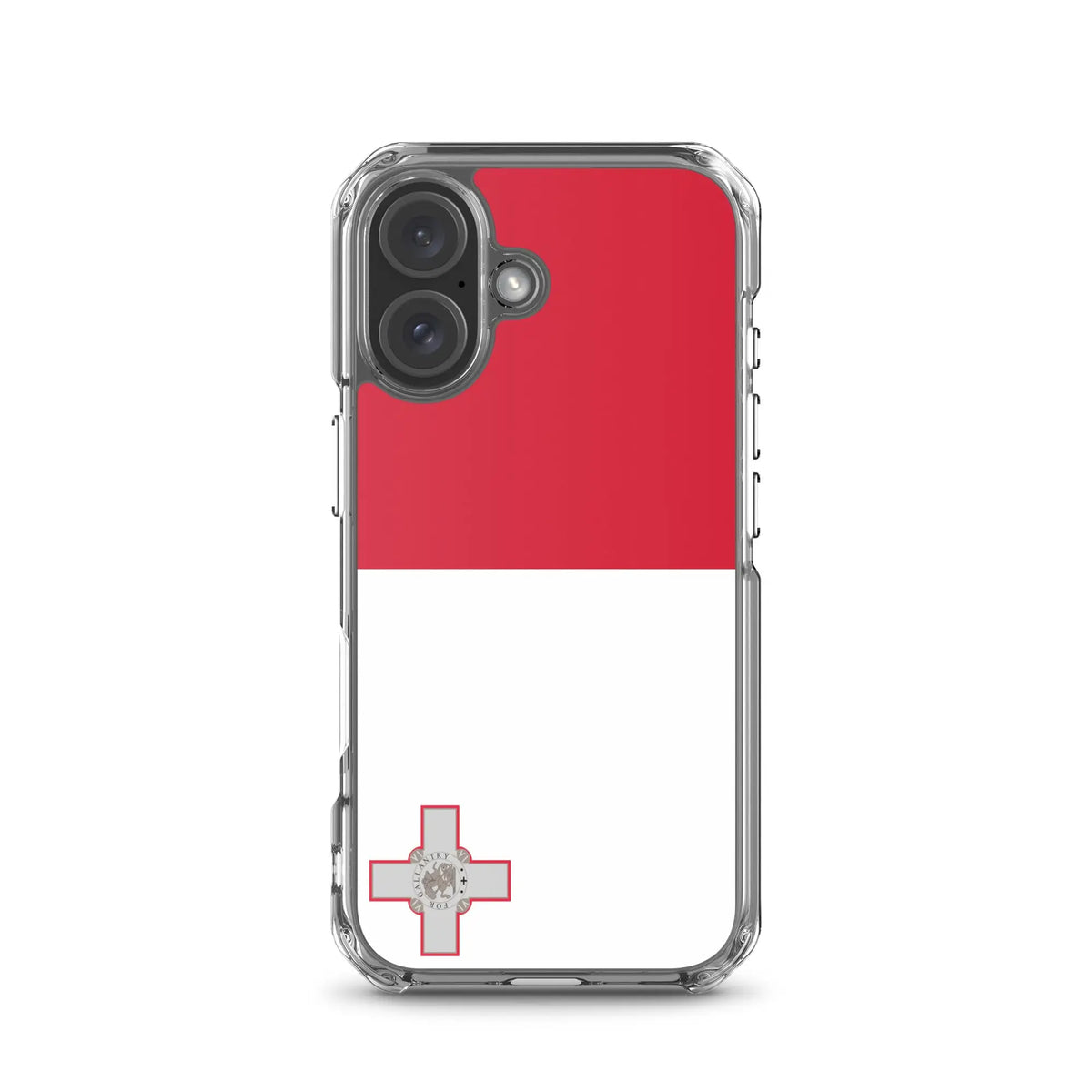 Coque iphone drapeau malte souple antichoc transparente