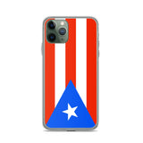 Coque iphone drapeau porto rico souple antichoc transparente