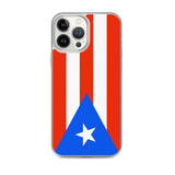 Coque iphone drapeau porto rico souple antichoc transparente