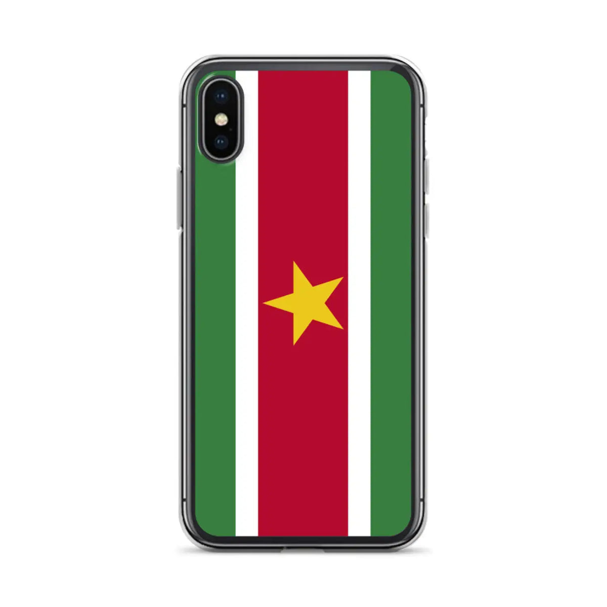 Coque iphone drapeau suriname souple antichoc transparente