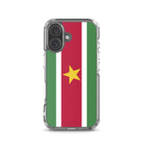 Coque iphone drapeau suriname souple antichoc transparente