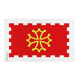 Drapeau aude polyester résistant double ourlet œillets gauche
