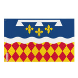 Drapeau charente polyester résistant avec œillets à gauche