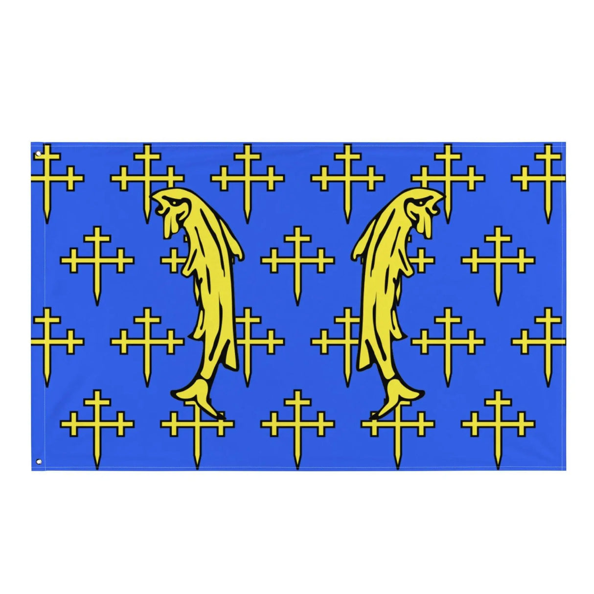 Drapeau meuse polyester résistant avec œillets à gauche