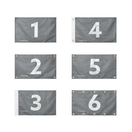 Drapeau tarn polyester résistant à œillets double ourlet