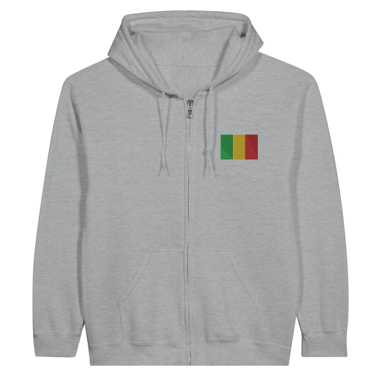 Sweat à capuche mali broderie couleur coton mélangé