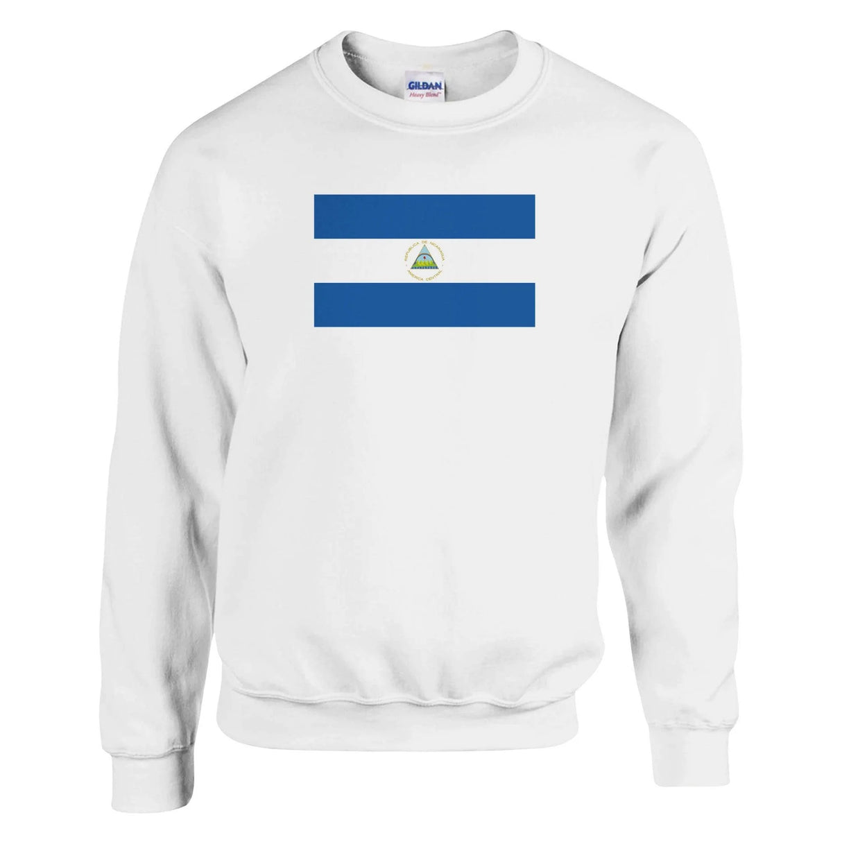 Sweat-shirt drapeau nicaragua coton mélangé broderie douce