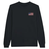 T-shirt à manches longues états-unis coton broderie couleur